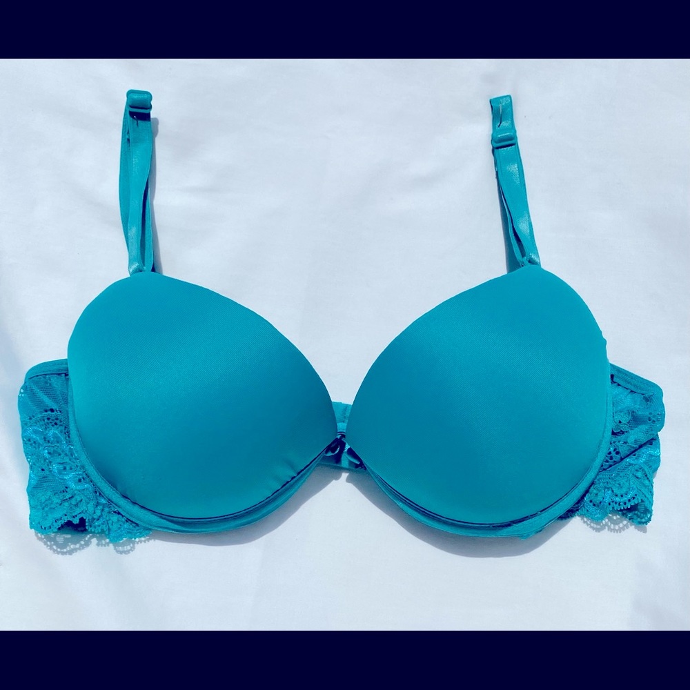 NWT Brazilian Style  Women Underwired Padded 🔥🔥 Bra Aqua Cotton Medium